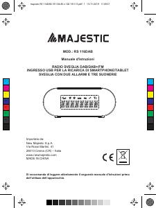 Manuale dell'utente - New Majestic New Majestic RS-116 DAB Orologio Digitale Nero