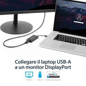 17234537811116-startechcomadattatoredausb30adisplaport4k30hzultrahdcertificatodisplaylinkconvertitoredausbtypeaadppermonitorschedavideoegraficaesternamacewindows