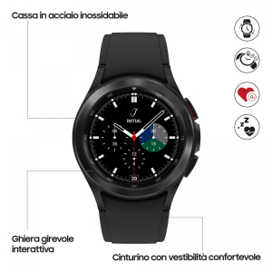 17245490170545-samsunggalaxywatch4classicsmartwatchghierainterattivaacciaioinossidabile42mmmemoria16gbblack