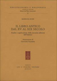 16552487355204-libroillibroanticodalxvalxixsecoloanalisieapplicazionedellasecondaedizionedellisbdaeditoreolschkianno1994