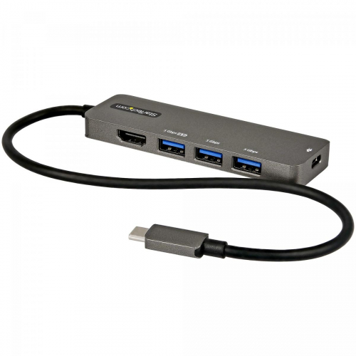 17234858911264-startechcomadattatoremultiportausbcminidockingstationdausbcahdmi4k60hzhdr10conpassthroughpowerdelivery100whub4porteusb30minidockusbtypeccavointegratoda30cm