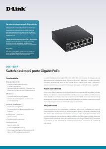Volantino - D-Link D-Link DGS-1005P/E switch di rete Non gestito Gigabit Ethernet (10/100/1000) Supporto Power over Ethernet (PoE) Nero