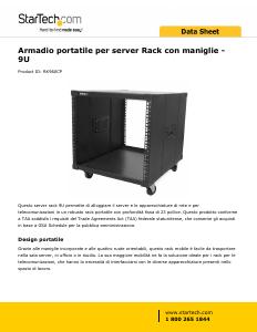 Volantino - StarTech.com StarTech.com Server Rack a 4 Montanti 9U Open Frame, Armadio Rack di Rete 19"con Ruote, Piccolo Rack Server per spazi ristretti in casa/ufficio, Quadro Rack per apparecchiature AV/Dati/IT, Conforme TAA