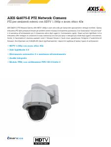 Volantino - Axis Axis 01751-002 telecamera di sorveglianza Cupola Telecamera di sicurezza IP Esterno 1920 x 1080 Pixel Soffitto
