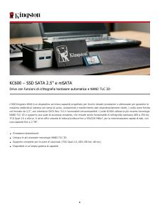 Volantino - Kingston Technology Kingston Technology Drive SSD KC600 SATA3 2,5" 256G