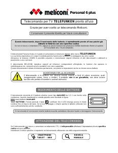 Manuale dell'utente - Meliconi Meliconi Gumbody Personal 6 plus telecomando IR Wireless TV Pulsanti