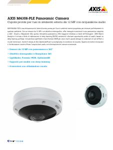 Volantino - Axis Axis 02100-001 telecamera di sorveglianza Cupola Telecamera di sicurezza IP Interno e esterno 2880 x 2880 Pixel Soffitto/muro