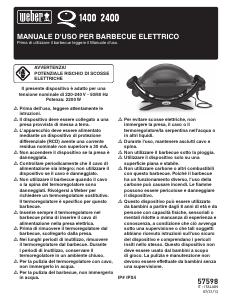Manuale dell'utente - Weber Weber Q 2400 Grill Kettle Elettrico Nero, Grigio 2200 W
