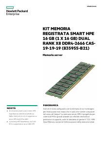 Volantino - HPE HPE 835955-B21 memoria 16 GB 1 x 16 GB DDR4 2666 MHz Data Integrity Check (verifica integrità dati)