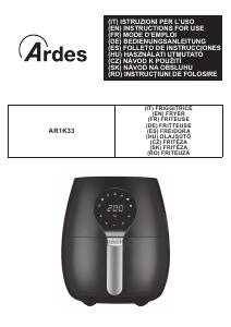 Manuale dell'utente - Ardes Ardes Eldorada Maxi Singolo 5 L Indipendente 1450 W Friggitrice ad aria calda Nero