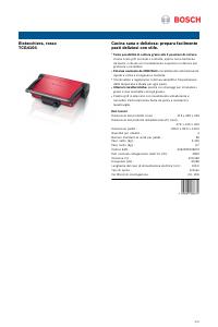 Volantino - Bosch Bosch TCG4104 Bistecchiera Rosso