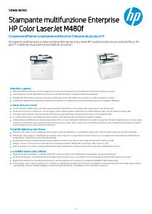 Volantino - HP HP Color LaserJet Enterprise Stampante multifunzione Enterprise Color LaserJet M480f, Colore, Stampante per Aziendale, Stampa, copia, scansione, fax, Compatta; Avanzate funzionalità di sicurezza; Stampa fronte/retro; ADF da 50 fogli; Efficienza ener