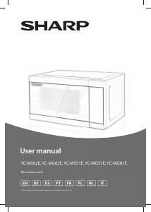 Manuale dell'utente - Sharp Sharp YC-MS02E-W forno a microonde Superficie piana Solo microonde 20 L 800 W Nero, Bianco
