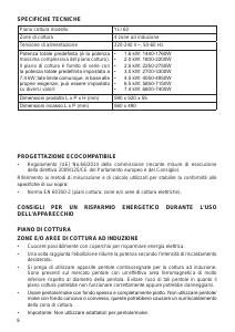 EU Product Fiche - De’Longhi De’Longhi YLI 60 piano cottura Nero Da incasso 59 cm Piano cottura a induzione 4 Fornello(i)