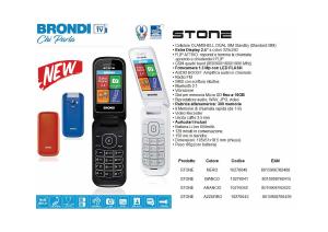 Volantino - Brondi Brondi Stone 6,1 cm (2.4") 86 g Blu Telefono cellulare basico