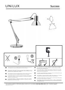 Manuale dell'utente - Unilux Unilux SUCCESS 66 lampada da tavolo E27 11 W Nero
