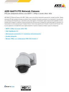 Volantino - Axis Axis 01749-002 telecamera di sorveglianza Cupola Telecamera di sicurezza IP Interno 1920 x 1080 Pixel Soffitto