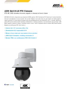 Volantino - Axis Axis 02446-002 telecamera di sorveglianza Telecamera di sicurezza IP Esterno 3840 x 2160 Pixel Parete