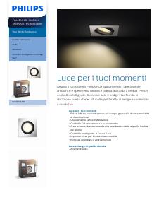 Volantino - Philips by Signify Philips Hue White ambiance Faretto da incasso Milliskin, estensione.