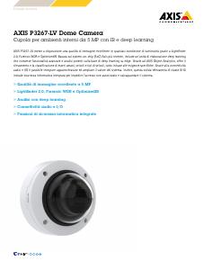 Volantino - Axis Axis 02329-001 telecamera di sorveglianza Cupola Telecamera di sicurezza IP Interno 2592 x 1944 Pixel Soffitto/muro
