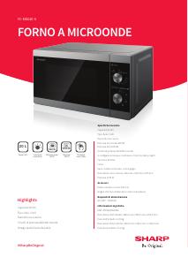 Volantino - Sharp Home Appliances Sharp Home Appliances Forno a microonde grill YC-MG01E-S 20L 5 livelli di potenza 800 W e 1000W