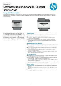 Volantino - HP HP LaserJet Stampante multifunzione HP M234sdwe, Bianco e nero, Stampante per Abitazioni e piccoli uffici, Stampa, copia, scansione, HP+; scansione verso e-mail; scansione verso PDF