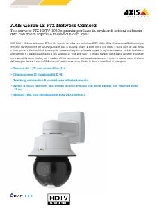Volantino - Axis Axis 01924-002 telecamera di sorveglianza Cupola Telecamera di sicurezza IP Interno e esterno 1920 x 1080 Pixel Parete
