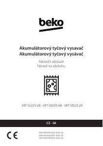 Manuale dell'utente - Beko Beko VRT50121VR Aspirapolvere a bastone Batteria Secco MIF Senza sacchetto 0,55 L 110 W Rosso