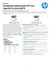 Volantino - HP HP Color LaserJet Pro Stampante multifunzione M479fdn, Stampa, copia, scansione, fax, e-mail, scansione verso e-mail/PDF; stampa fronte/retro; ADF da 50 fogli integri