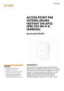 Volantino - Aruba Aruba, a Hewlett Packard Enterprise company AP22 1200 Mbit/s Bianco Supporto Power over Ethernet (PoE)