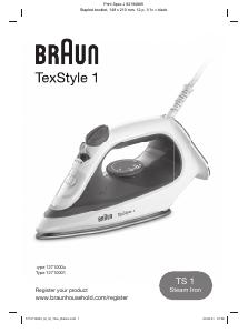 Manuale dell'utente - Braun Braun TexStyle 1 SI 1009 Ferro a vapore Piastra antiaderente 1900 W Arancione, Bianco