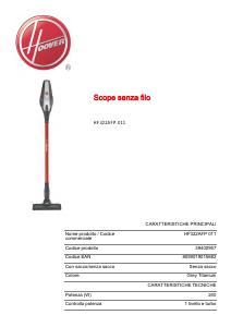 Volantino - Hoover Hoover H-FREE 300 HF322AFP 011 aspirapolvere senza filo Grigio, Titanio Senza sacchetto