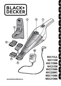 Manuale dell'utente - Black & Decker Black & Decker WDC115WA aspirapolvere senza filo Blu, Bianco Senza sacchetto