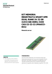 Volantino - HPE HPE P06033-B21 memoria 32 GB 1 x 32 GB DDR4 3200 MHz Data Integrity Check (verifica integrità dati)