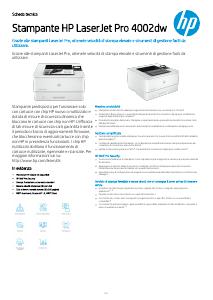 Volantino - HP HP LaserJet Pro Stampante 4002dw, Bianco e nero, Stampante per Piccole e medie imprese, Stampa, Stampa fronte/retro; elevata velocità di stampa della prima pagina; dimensioni compatte; risparmio energetico; Funzionalità di sicurezza avanzate; Wi-Fi