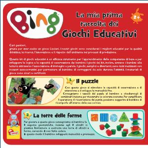 Manuale dell'utente - Lisciani Lisciani Bing Raccolta Giochi Educativi Baby