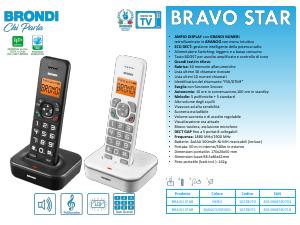 Volantino - Brondi Brondi Bravo Star Telefono DECT Identificatore di chiamata Grigio, Bianco