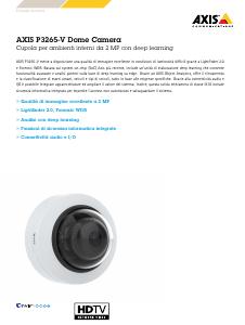 Volantino - Axis Axis 02326-001 telecamera di sorveglianza Cupola Telecamera di sicurezza IP Interno e esterno 1920 x 1080 Pixel Soffitto/muro