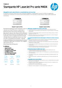 Volantino - HP HP LaserJet Pro Stampante M404dn, Stampa, Elevata velocità i stampa della prima pagina; dimensioni compatte; risparmio energetico; avanzate funzionalità di sicurezza