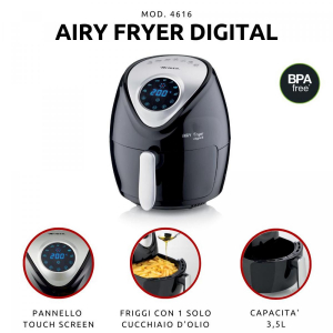 17262103401818-ariete4616airyfryerdigitalfriggitriceadariafriggesenzagrassieolio7programmipreimpostati1300watt35litrinero