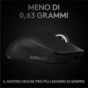 17279378741467-logitechgproxsuperlightmousegamingwirelessleggero63gsensorehero25k25600dpi5tastiprogrammabililungaautonomiamemoriaintegrataperesportcompatibileconpcemacnero