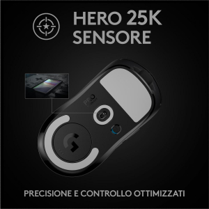 1727937876262-logitechgproxsuperlightmousegamingwirelessleggero63gsensorehero25k25600dpi5tastiprogrammabililungaautonomiamemoriaintegrataperesportcompatibileconpcemacnero