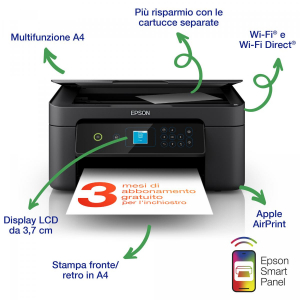 17302717822647-epsonexpressionhomexp3205stampantemultifunzionea4gettodinchiostrostampacopiascansionedisplaylcd37cmwifidirectstampamobile3mesidiinchiostroinclusoconreadyprint