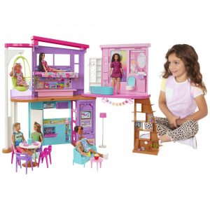 17316932322752-barbiecasadimalibu106cmplaysetcasadellebambolecon2piani6stanzeascensorealtalenaepiudi30pezzigiocattoloperbambini3anni