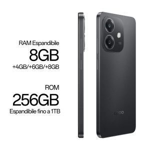 17319015442611-oppoa40msmartphonefotocameraai50mpselfie5mpdisplay66790hzlcdhd5100mahram16gb88rom256gbip54versioneitaliasparkleblack