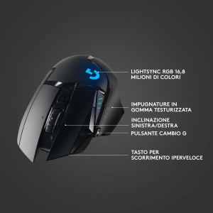 1732415329578-logitechglogitechg502mousegamingwirelesslightspeedsensorehero25k25600dpirgbdesignleggero11pulsantiprogrammabilibatterialungaduratamemoriaintegratacompatibilepcmaclaptop