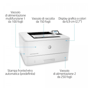 17324690640929-hplaserjetenterprisestampanteenterpriselaserjetm406dnbiancoenerostampanteperaziendalestampacompattaavanzatefunzionalitadisicurezzastampafronteretroefficienzaenergeticastampadaportausbfrontale