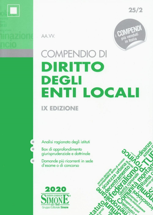 17277933357415-librocompendiodidirittodeglientilocalieditoreedizionigiuridichesimoneanno2020