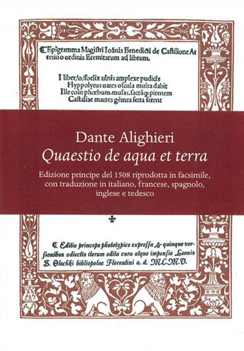 17278202679097-libroquaestiodeaquaetterraedizioneprincipedel1508riprodottainfacsimileintroduzionestoricaetrascrizionecriticadeltestolatinoe5traduzioniitalianafrancesespagnolaingleseetedescaedizmultilingueeditoreolschkianno2021