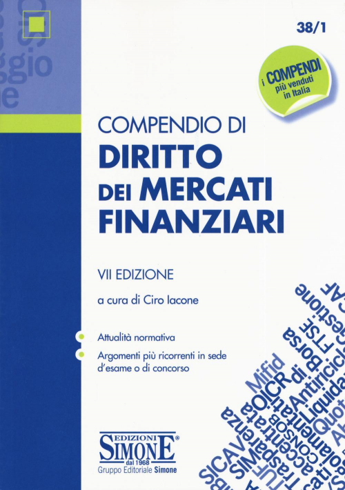 17278464710087-librocompendiodidirittodeimercatifinanziarieditoreedizionigiuridichesimoneanno2019